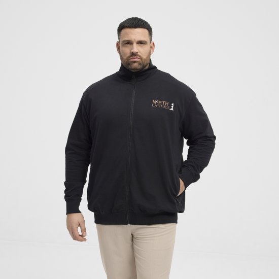 North Latitude Sweatshirt Cardigan Black - Pulóverek & kapucnis pulóverek - Pulóverek & Kapucnis pulóver 2XL-12XL