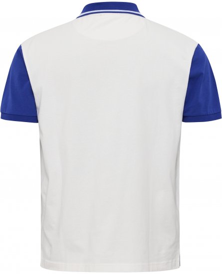 North Latitude Polo Short Sleeve Blue And White TALL - FÉRFIRUHÁZAT MT-6XLT - TALL-méretek