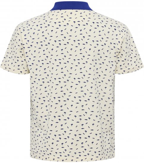 North Latitude Polo Pique Printed Off-White TALL - FÉRFIRUHÁZAT MT-6XLT - TALL-méretek