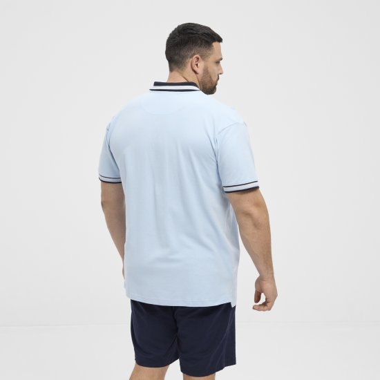 North Latitude Polo Pique Short Sleeve Light Blue - Pólóingek - Galléros Pólók 2XL-8XL - Pólóingek 2XL-8XL