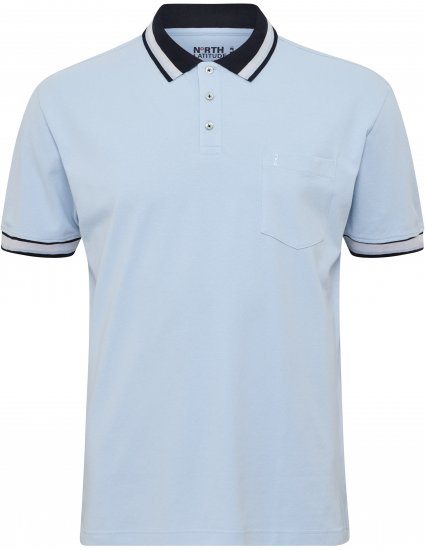 North Latitude Polo Pique Short Sleeve Light Blue - Pólóingek - Galléros Pólók 2XL-8XL - Pólóingek 2XL-8XL