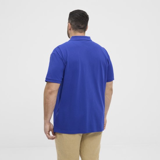 North Latitude Polo Pique Print Short Sleeve Cobalt Blue - Pólóingek - Galléros Pólók 2XL-8XL - Pólóingek 2XL-8XL