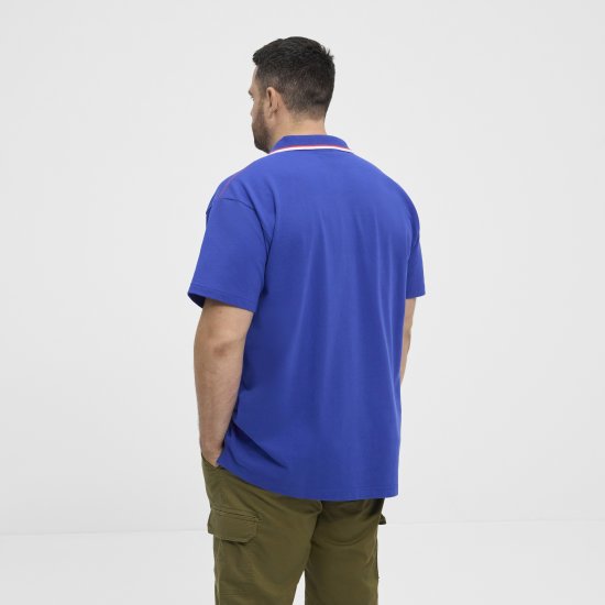North Latitude Polo Pique V-Neck Blue - Pólóingek - Galléros Pólók 2XL-8XL - Pólóingek 2XL-8XL