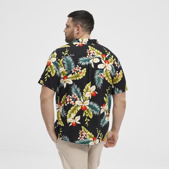 North Latitude Shirt Short Sleeve Printed Allover Black - Ingek - Ingek 2XL-10XL