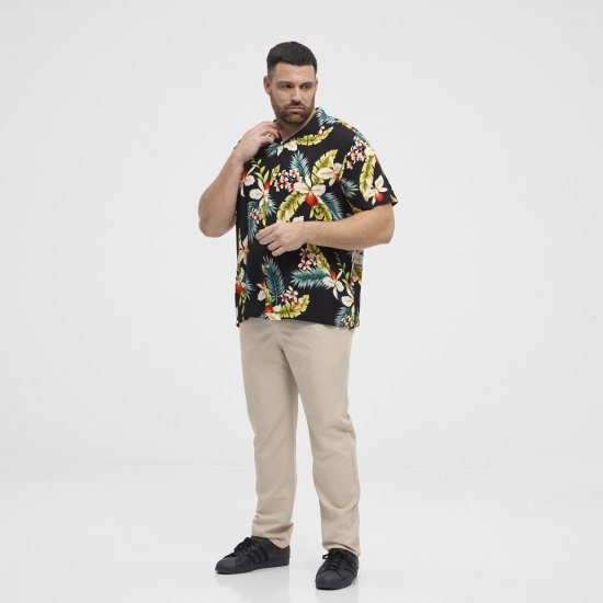 North Latitude Shirt Short Sleeve Printed Allover Black - Ingek - Ingek 2XL-10XL