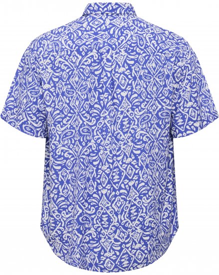 North Latitude Shirt Denim Printed Allover Blue - Ingek - Ingek 2XL-10XL