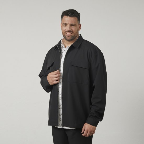 North Latitude 61106 Teljes Cipzáras Ingdzseki Öltöny Stílusban Fekete - Kabátok - Nagyméretű Kabátok - 2XL-8XL