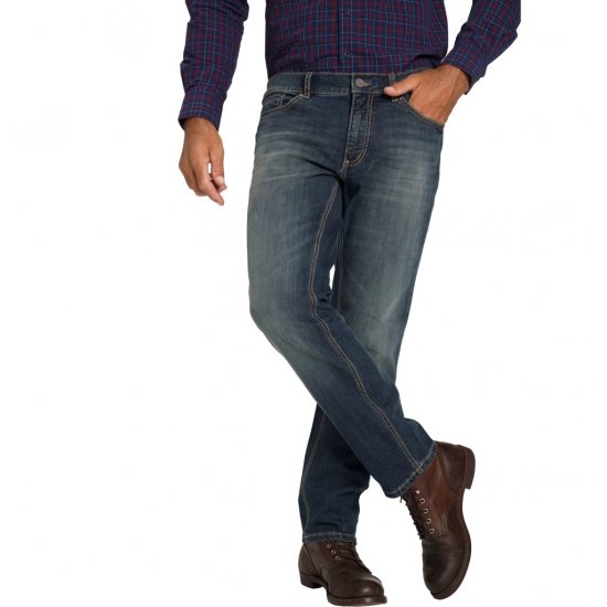 JP1880 Jeans Straight Fit Super Stretch Denim Used Blue - Farmer & nadrág - Farmer és nadrág - W40-W70