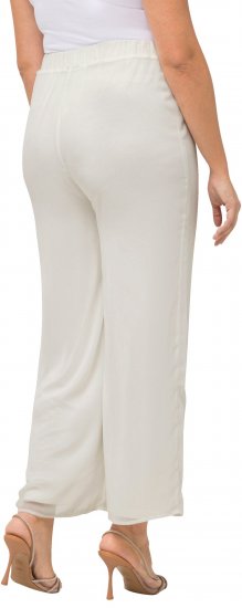 Ulla Popken Layered Chiffon Wide Leg Pants White - Női Farmer & Nadrágok Nagy Méretekben – Plus Size - 