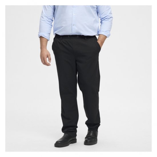 North Latitude Dress Pants Elastic Waist Black - Nadrág - Nagyméretű Férfi Nadrág