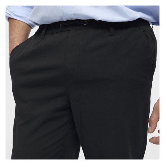 North Latitude Dress Pants Elastic Waist Black - Nadrág - Nagyméretű Férfi Nadrág