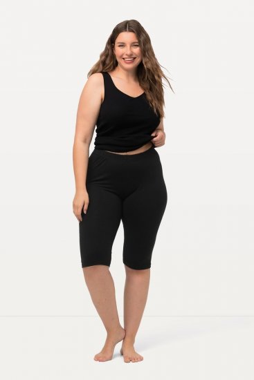 Ulla Popken Stretch Knit Bike Shorts Black - Ulla Popken - Ulla Popken Plus-Size Ruházat