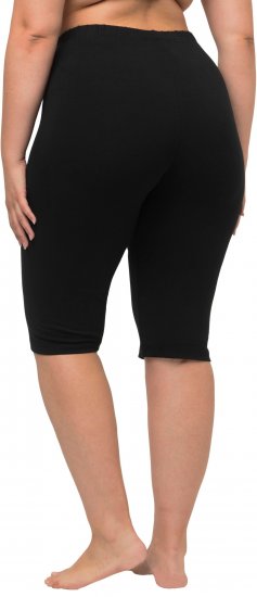 Ulla Popken Stretch Knit Bike Shorts Black - Női Farmer & Nadrágok Nagy Méretekben – Plus Size - 