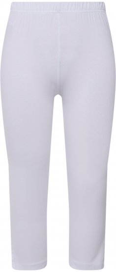Ulla Popken Basic Stretch Knit Capris White - Női Farmer & Nadrágok Nagy Méretekben – Plus Size - 