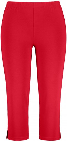 Ulla Popken Basic Stretch Knit Capris Red - Női Farmer & Nadrágok Nagy Méretekben – Plus Size - 
