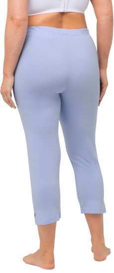 Ulla Popken Basic Stretch Knit Capris Blue - Női Farmer & Nadrágok Nagy Méretekben – Plus Size - 