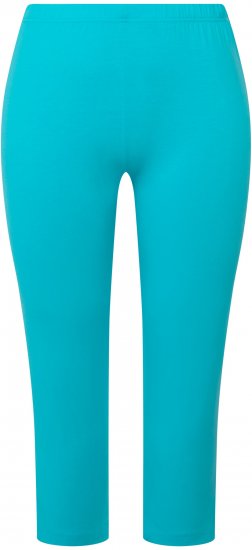 Ulla Popken Basic Stretch Knit Capris Blue - Női Farmer & Nadrágok Nagy Méretekben – Plus Size - 