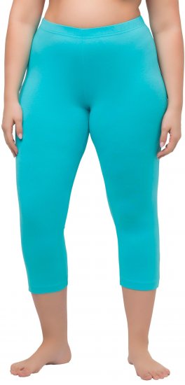 Ulla Popken Basic Stretch Knit Capris Blue - Női Farmer & Nadrágok Nagy Méretekben – Plus Size - 