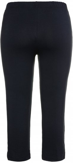 Ulla Popken Basic Stretch Knit Capris Navy - Női Farmer & Nadrágok Nagy Méretekben – Plus Size - 