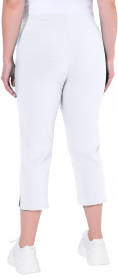 Ulla Popken Stretch Basic Bengaline Capri Pants Snow White - Női Farmer & Nadrágok Nagy Méretekben – Plus Size - 