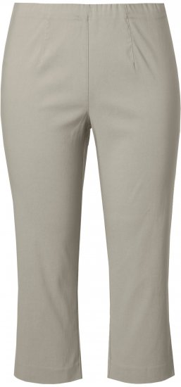 Ulla Popken Stretch Basic Bengaline Capri Pants Grey - Női Farmer & Nadrágok Nagy Méretekben – Plus Size - 
