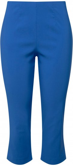 Ulla Popken Stretch Basic Bengaline Capri Pants Royal Blue - Női Farmer & Nadrágok Nagy Méretekben – Plus Size - 