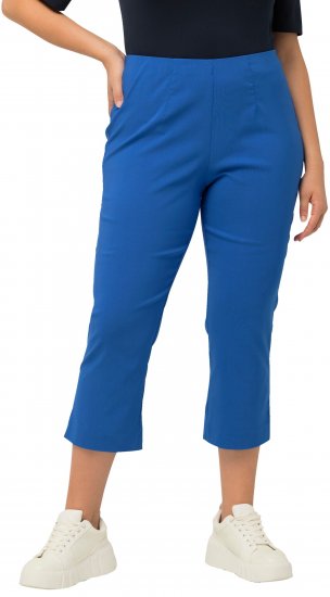 Ulla Popken Stretch Basic Bengaline Capri Pants Royal Blue - Női Farmer & Nadrágok Nagy Méretekben – Plus Size - 