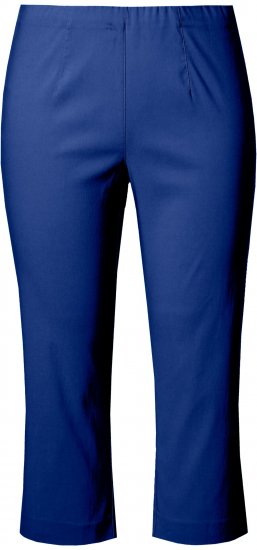 Ulla Popken Stretch Basic Bengaline Capri Pants Blue - Női Farmer & Nadrágok Nagy Méretekben – Plus Size - 