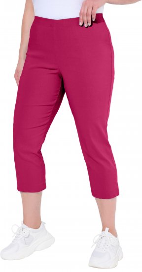 Ulla Popken Stretch Basic Bengaline Capri Pants Pale Lilac - Női Farmer & Nadrágok Nagy Méretekben – Plus Size - 
