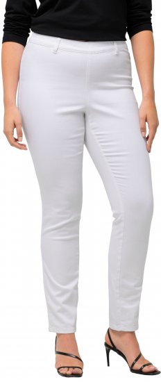 Ulla Popken Sienna Stretch Twill Jeggings Snow White - Női Farmer & Nadrágok Nagy Méretekben – Plus Size - 