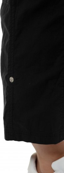 Ulla Popken Roll Tab Hem Stretch Cargo Pants Black - Női Farmer & Nadrágok Nagy Méretekben – Plus Size - 