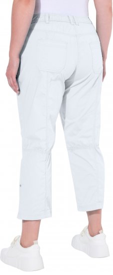 Ulla Popken Roll Tab Hem Stretch Cargo Pants White - Női Farmer & Nadrágok Nagy Méretekben – Plus Size - 