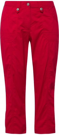 Ulla Popken Roll Tab Hem Stretch Cargo Pants Red - Női Farmer & Nadrágok Nagy Méretekben – Plus Size - 