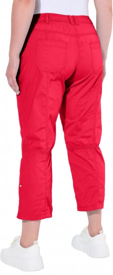 Ulla Popken Roll Tab Hem Stretch Cargo Pants Red - Női Farmer & Nadrágok Nagy Méretekben – Plus Size - 