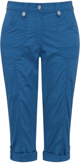 Ulla Popken Roll Tab Hem Stretch Cargo Pants Blue - Női Farmer & Nadrágok Nagy Méretekben – Plus Size - 