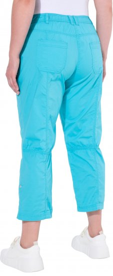 Ulla Popken Roll Tab Hem Stretch Cargo Pants Deep Aqua - Női Farmer & Nadrágok Nagy Méretekben – Plus Size - 