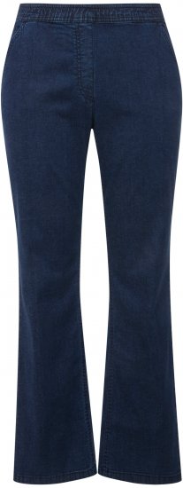 Ulla Popken Straight Leg Elastic Waist Mandy Fit Stretch Jeans Denim Blue - Női Farmer & Nadrágok Nagy Méretekben – Plus Size - 