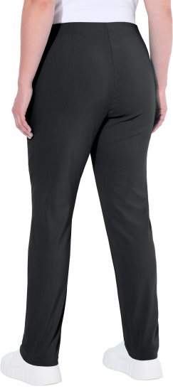 Ulla Popken Bengaline Slim Leg Sienna Fit Elastic Waist Pants Black - Női Farmer & Nadrágok Nagy Méretekben – Plus Size - 