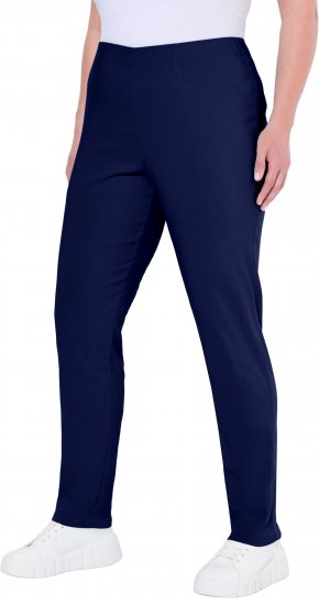 Ulla Popken Bengaline Slim Leg Sienna Fit Elastic Waist Pants Blue - Női Farmer & Nadrágok Nagy Méretekben – Plus Size - 