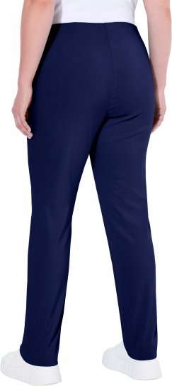 Ulla Popken Bengaline Slim Leg Sienna Fit Elastic Waist Pants Blue - Női Farmer & Nadrágok Nagy Méretekben – Plus Size - 