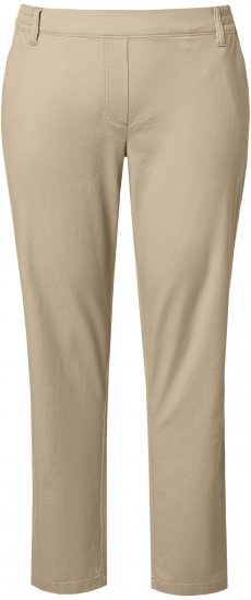 Ulla Popken Chino Elastic Waist Stretch Cotton Pants Brown - Női Farmer & Nadrágok Nagy Méretekben – Plus Size - 