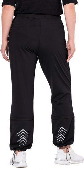 Ulla Popken Zip Off Reflective Detail Funtional Powerstretch Pants Black - Női Farmer & Nadrágok Nagy Méretekben – Plus Size - 