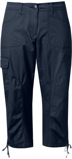 Ulla Popken Stretch Cotton Cargo Crop Pants Navy - Női Farmer & Nadrágok Nagy Méretekben – Plus Size - 