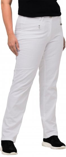 Ulla Popken Summer Pants Mony Snow White - Női Farmer & Nadrágok Nagy Méretekben – Plus Size - 