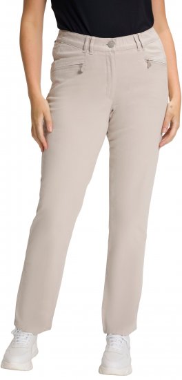 Ulla Popken Summer Pants Mony Beige - Női Farmer & Nadrágok Nagy Méretekben – Plus Size - 