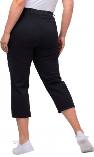 Ulla Popken Mony Stretch Capri Pants Navy - Női Farmer & Nadrágok Nagy Méretekben – Plus Size - 