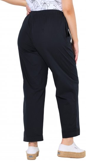 Ulla Popken Wide Leg Ruby Fit Stretch Chino Pants Navy - Női Farmer & Nadrágok Nagy Méretekben – Plus Size - 