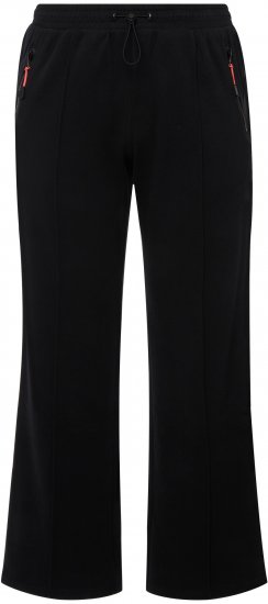 Ulla Popken Holo Detail Sweatpants Black - Női Farmer & Nadrágok Nagy Méretekben – Plus Size - 