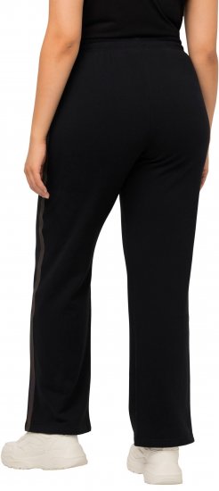 Ulla Popken Holo Detail Sweatpants Black - Női Farmer & Nadrágok Nagy Méretekben – Plus Size - 