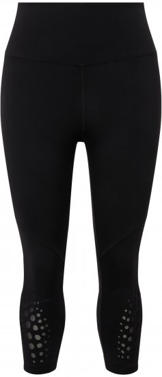 Ulla Popken Quick Dry Sport Crop Leggings Black - Női Farmer & Nadrágok Nagy Méretekben – Plus Size - 